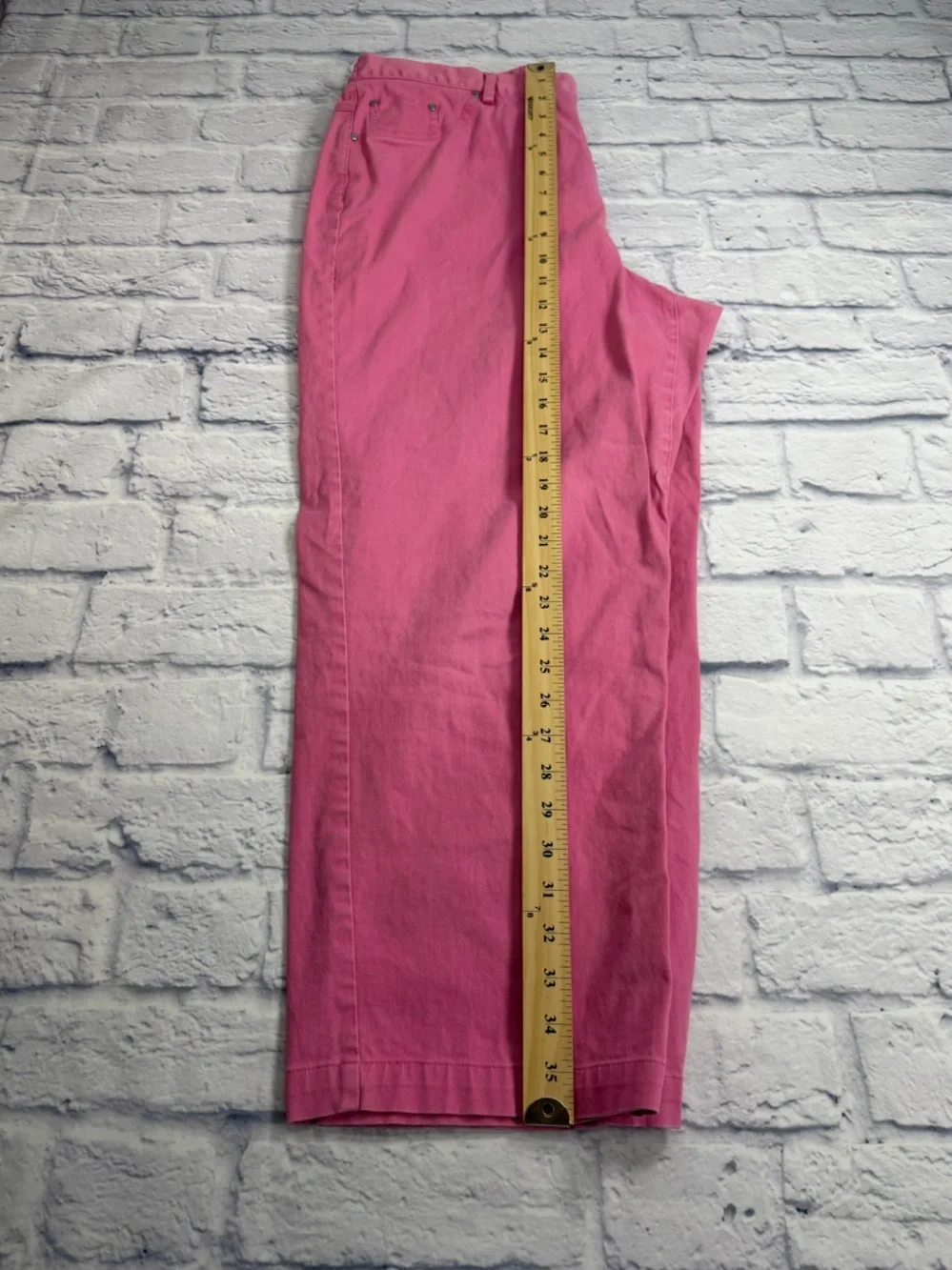Vintage Alfred Dunner Bright Pink Wide-Leg Cotton Pants. Size 16. Artsy.